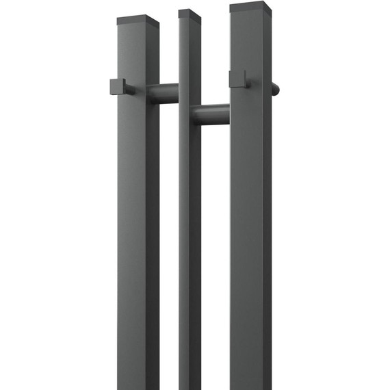 Полотенцесушитель электрический Point Фрея П2 100x1200 мм PN20712GB (возможность скрытого подключения) L, графит блеск фото 4