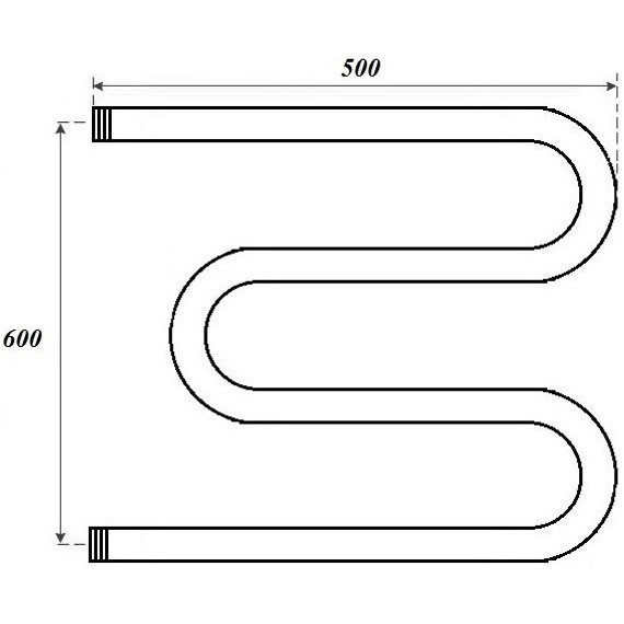 Полотенцесушитель водяной М-образный Point 600х500 мм PN37665 фото 3