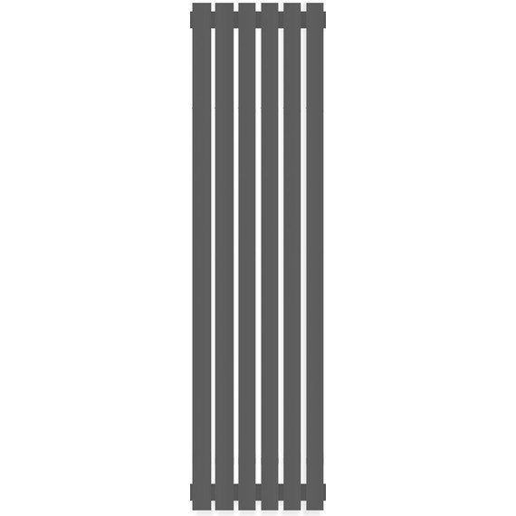 Вертикальный радиатор KZTO Quadrum 40 V1500-6C 350х1500 мм (6 секций) чёрный матовый муар фото 