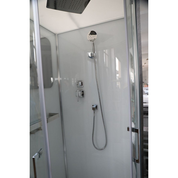 Душевая кабина CeruttiSpa 100х100 см VIVA101, хром/прозрачное (безсиликоновая сборка) - 3 Душевая кабина CeruttiSpa 100х100 см VIVA101, хром/прозрачное (безсиликоновая сборка) фото 3