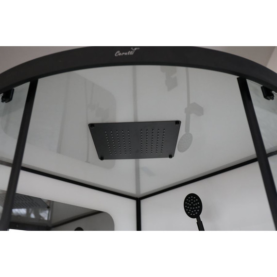 Душевая кабина CeruttiSpa 100х100 см Viva101B (безсиликоновая сборка) чёрный/прозрачное фото 2