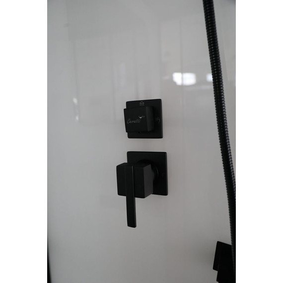 Душевая кабина CeruttiSpa 100х100 см Viva101B (безсиликоновая сборка) чёрный/прозрачное фото 4