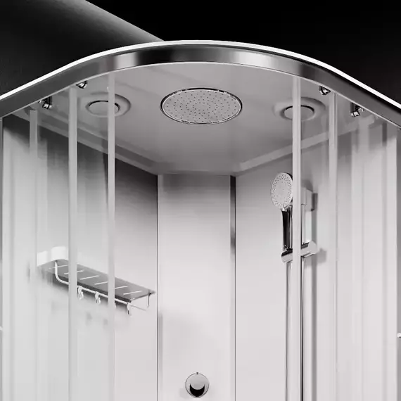 Душевая кабина Am.Pm X-Joy 100x100 см W94C-401-100MT, серебристый/прозрачное - 3 Душевая кабина Am.Pm X-Joy 100x100 см W94C-401-100MT, серебристый/прозрачное фото 3