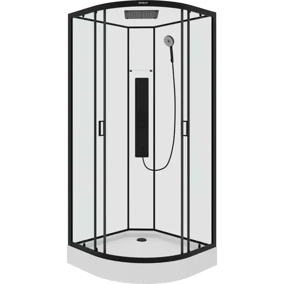 Душевая кабина Parly 90х90 см AMI, чёрный/прозрачное фото 4