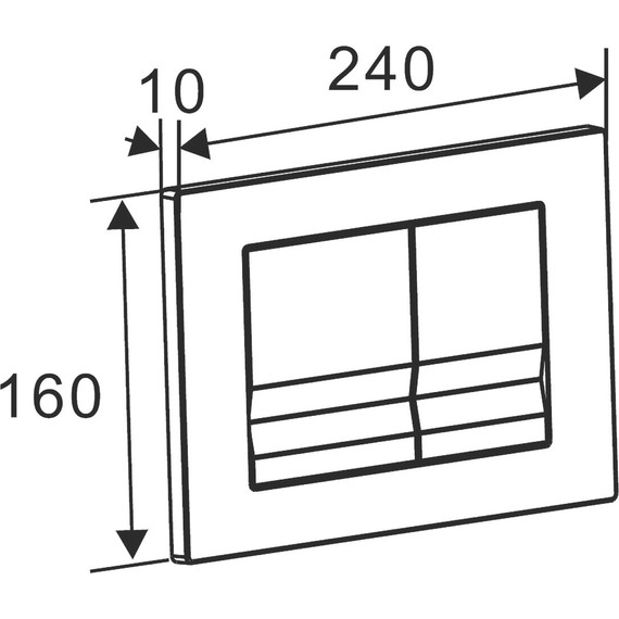 Кнопка смыва Azario AZ-001.01, белый глянцевый фото 2