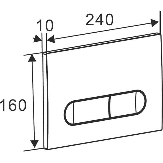 Кнопка смыва Azario AZ-004.01, белый глянцевый фото 2
