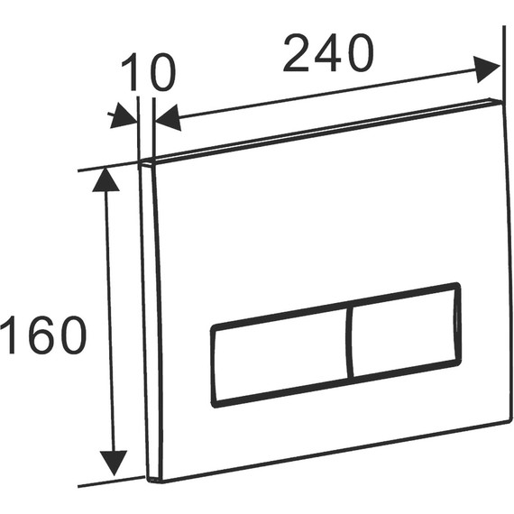 Кнопка смыва Azario AZ-015.01, белый глянцевый фото 2