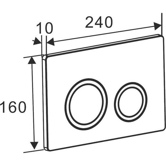 Кнопка смыва Azario AZ-017.01, белый глянцевый фото 2