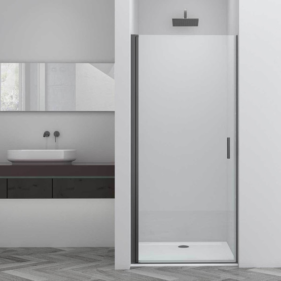 Душевая дверь Vincea Alpha 60 см VDP-3AL600CLGM, вороненая сталь/прозрачное фото 