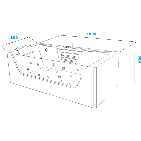 Ванна гидромассажная CeruttiSpa C-477-18A 180х85 см фото 7
