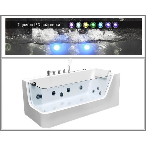 Ванна гидромассажная CeruttiSpa C-494-17R 170х80 см фото 8