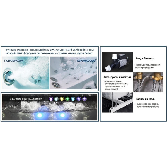 Ванна гидромассажная CeruttiSpa C-495L 170x120 см фото 4