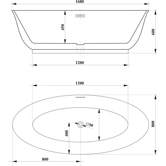 Ванна отдельностоящая CeruttiSpa 170x80 см GRETA170 CT10516 фото 3