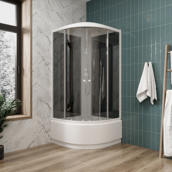 Душевая кабина Parly Classic Эконом 80х80 см EC821, белый/тонированное фото 