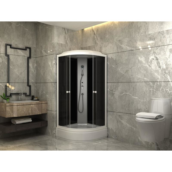 Душевая кабина Parly Classic 90х90 см ECM921, белый/тонированное фото 