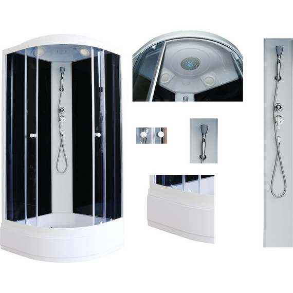 Душевая кабина Parly Classic 90х90 см ECM921, белый/тонированное фото 3