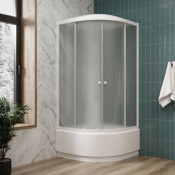 Душевая кабина Parly 100х100 см EF1021, белый/матовое - 2 Душевая кабина Parly 100х100 см EF1021, белый/матовое фото 2