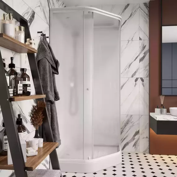 Душевая кабина Parly 90х90 см P911F, белый/матовое фото 3
