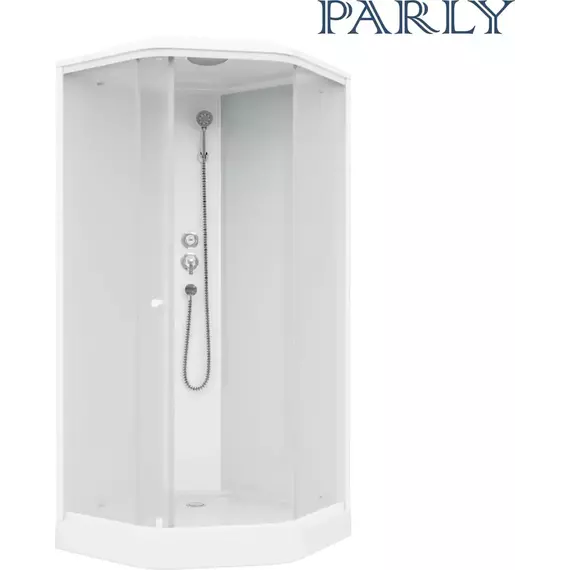 Душевая кабина Parly 90х90 см P911F, белый/матовое фото 4