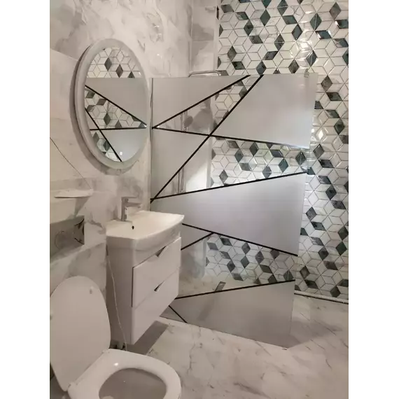 Душевая перегородка CeruttiSpa PICK T120 120х190 см (стекло 8 мм), хром/матовое фото 4