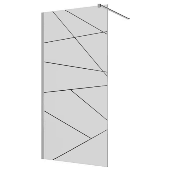 Душевая перегородка CeruttiSpa PICK T120 120х190 см (стекло 8 мм), хром/матовое фото 6