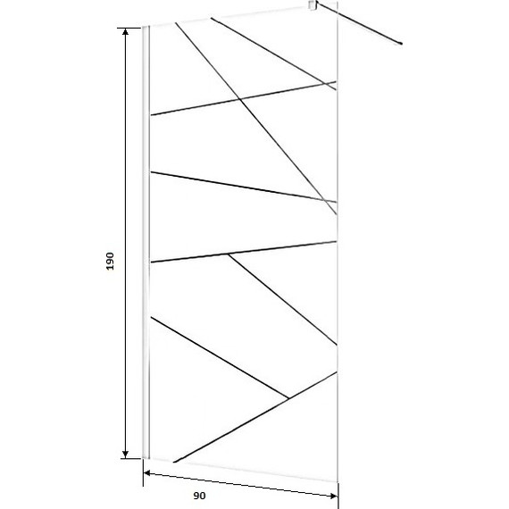 Душевая перегородка CeruttiSpa PICK T90 90х190 см (стекло 8 мм), хром/матовое фото 7