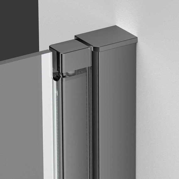 Душевая дверь Vincea Alpha 80 см VDP-3AL800CLGM, вороненая сталь/прозрачное фото 2