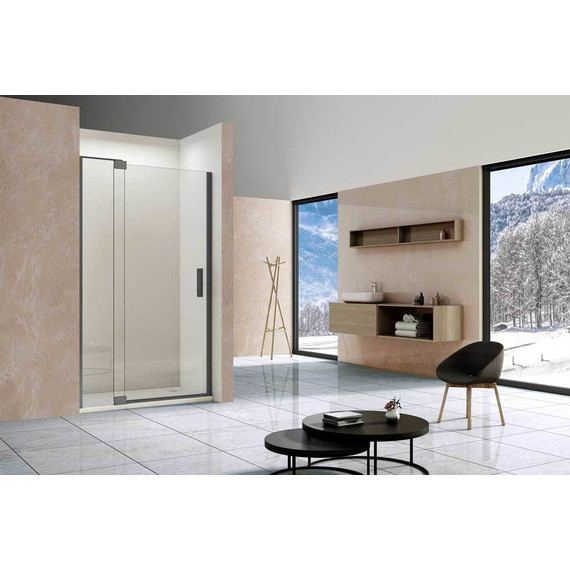 Душевая дверь Vincea Extra 110 см VDP-1E1011CLGM (стекло 8 мм) вороненая сталь/прозрачное фото 2