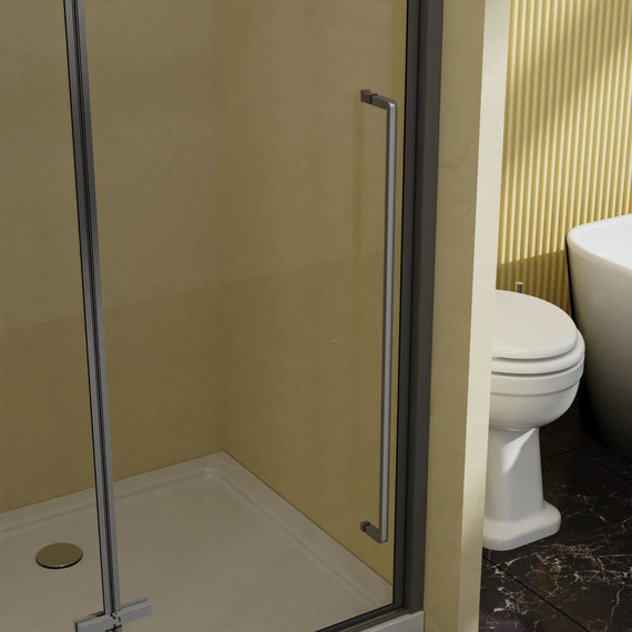 Душевая дверь Vincea Slim-N 90 см VDPH-5SN900CLGM, вороненая сталь/прозрачное фото 3