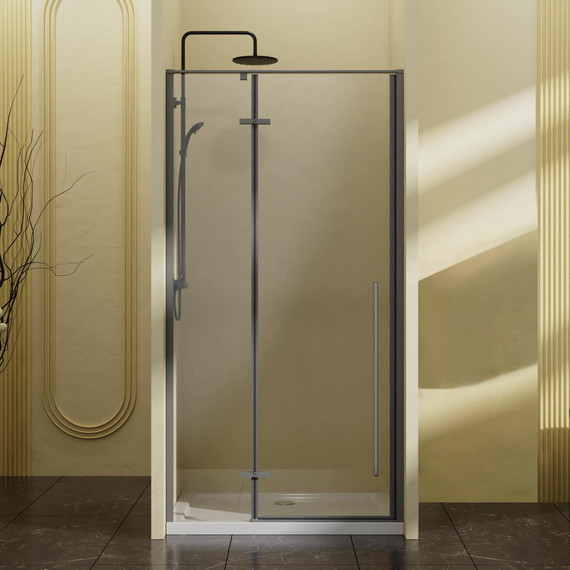 Душевая дверь Vincea Slim-N 100 см VDPH-5SN100CLGM, вороненая сталь/прозрачное фото 