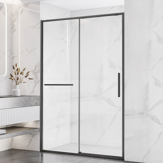 Душевая дверь Vincea Slim Soft 140 см VDS-1SS140CLGM, вороненая сталь/прозрачное фото 