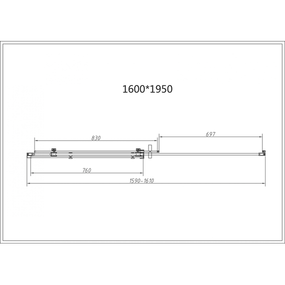 Душевая дверь Vincea Como-N 160 см VDS-4CN160CLB (стекло 8 мм) чёрный/прозрачное фото 6