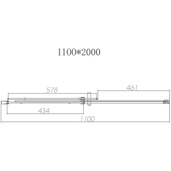 Душевая дверь Vincea Dice 110 см VDS-4D110CL (стекло 8 мм) хром/прозрачное фото 3