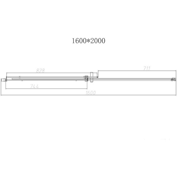 Душевая дверь Vincea Dice 160 см VDS-4D160CLGM (стекло 8 мм) вороненая сталь/прозрачное фото 4