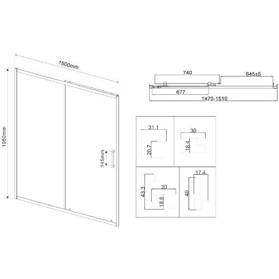 Душевая дверь Vincea City 150 см VDS-5CT150CL, хром/прозрачное фото 5