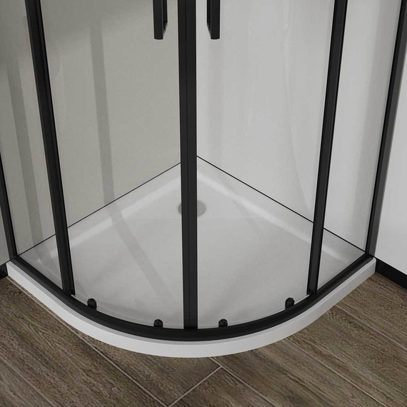 Душевое ограждение Vincea City 90x90 см VSQ-5CT900CLB, чёрный/прозрачное фото 3