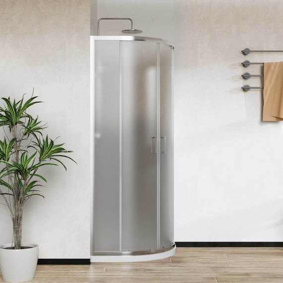 Душевое ограждение Vincea City 80x80 см VSQ-5CT800MT, хром/матовое фото 4