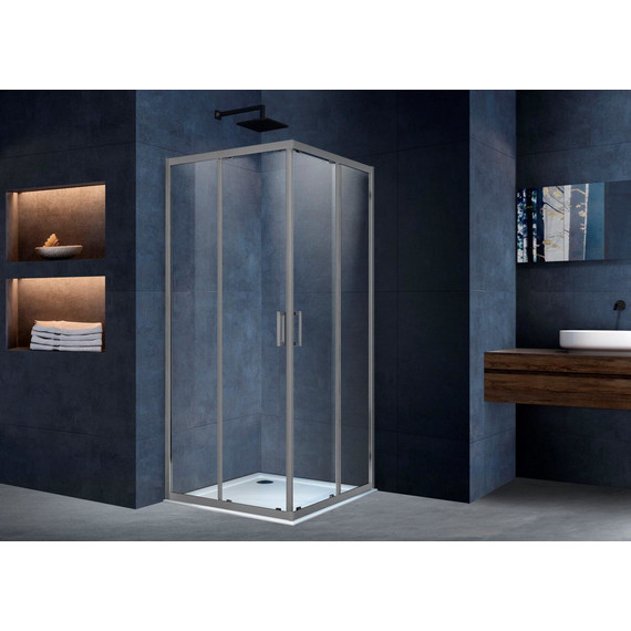 Душевое ограждение Vincea Alpha 100x100 см VSS-3AL100CLGM, вороненая сталь/прозрачное - 2 Душевое ограждение Vincea Alpha 100x100 см VSS-3AL100CLGM, вороненая сталь/прозрачное фото 2