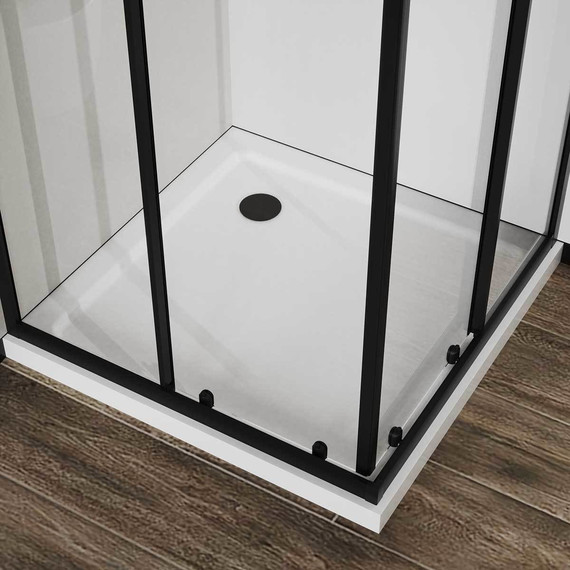 Душевое ограждение Vincea City 100x90 см VSS-5CT9010CLB, чёрный/прозрачное - 3 Душевое ограждение Vincea City 100x90 см VSS-5CT9010CLB, чёрный/прозрачное фото 3