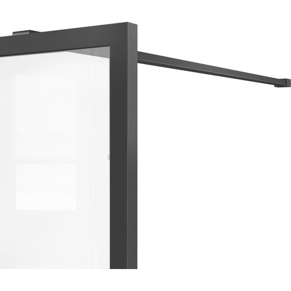 Душевая перегородка Vincea Walk in HC Art 90 см VSW-1HC900CFB (стекло 8 мм) с кронштейном в комплекте, чёрный матовый/прозрачное/матовое фото 5