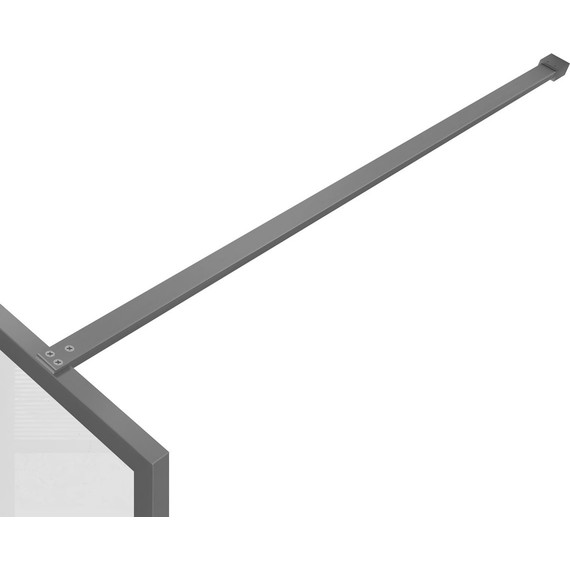 Душевая перегородка Vincea Walk in HC Art 90 см VSW-1HC900CFGM (стекло 8 мм) с кронштейном в комплекте, вороненая сталь/прозрачное/матовое фото 5