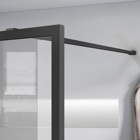 Душевая перегородка Vincea Walk in HC Art 80 см VSW-1HC800CFGM (стекло 8 мм) с кронштейном в комплекте, вороненая сталь/прозрачное/матовое - 2 Душевая перегородка Vincea Walk in HC Art 80 см VSW-1HC800CFGM (стекло 8 мм) с кронштейном в комплекте, вороненая сталь/прозрачное/матовое фото 2