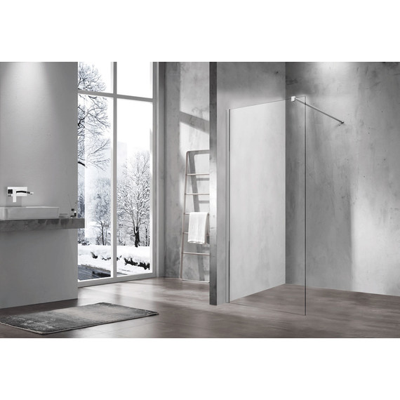 Душевая перегородка Vincea Walk in 120 см VSW-1H120CL (стекло 8 мм) с кронштейном в комплекте, хром/прозрачное фото 2