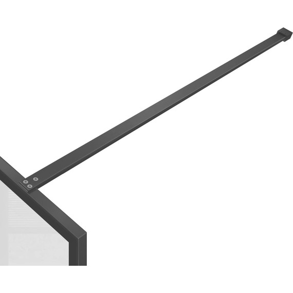 Душевая перегородка Vincea Walk in HP Art 100 см VSW-1HP100FLB (стекло 8 мм) с кронштейном в комплекте, чёрный матовый/матовое фото 6