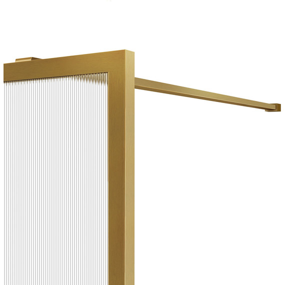 Душевая перегородка Vincea Walk in HP Art 110 см VSW-1HP110FLBG (стекло 8 мм) с кронштейном в комплекте, брашированное золото/матовое фото 4