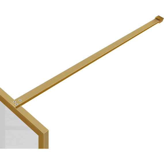 Душевая перегородка Vincea Walk in HP Art 70 см VSW-1HP700FLBG (стекло 8 мм) с кронштейном в комплекте, брашированное золото/матовое фото 5