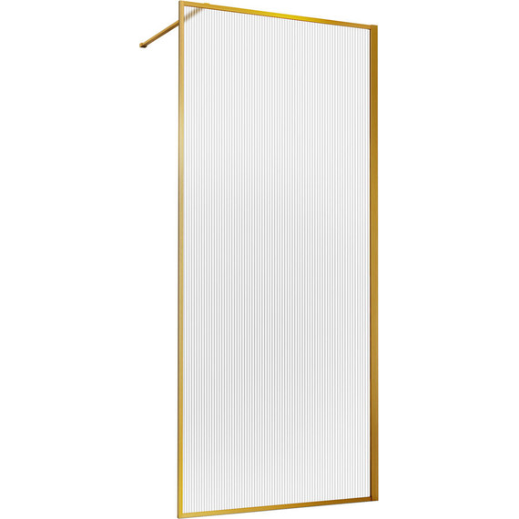 Душевая перегородка Vincea Walk in HP Art 110 см VSW-1HP110FLBG (стекло 8 мм) с кронштейном в комплекте, брашированное золото/матовое фото 6