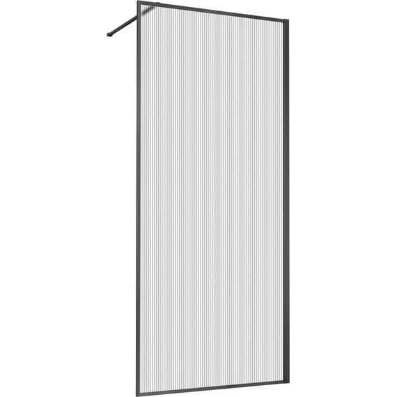 Душевая перегородка Vincea Walk in HP Art 100 см VSW-1HP100FLGM (стекло 8 мм) с кронштейном в комплекте, вороненая сталь/матовое фото 5