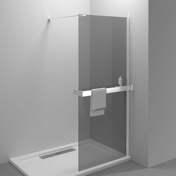 Душевая перегородка Vincea Walk in HR 100 см VSW-4HR100CG (стекло 8 мм) с кронштейном в комплекте, хром/тонированное фото 