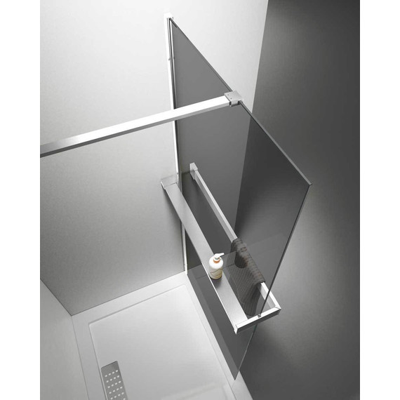 Душевая перегородка Vincea Walk in HR 100 см VSW-4HR100CG (стекло 8 мм) с кронштейном в комплекте, хром/тонированное фото 2